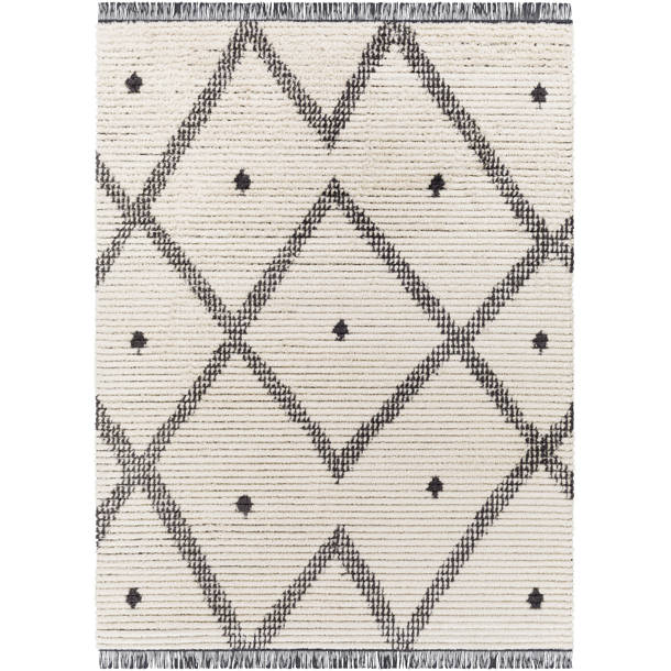 Foundstone™ Jamar Performance Black/Beige Rug & Reviews Wayfair
